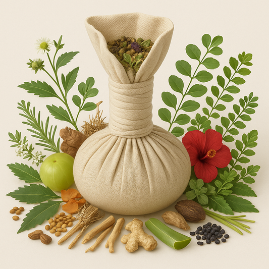 Kesh Rasayan Potli – Ayurvedic Hair Herb Sachet (One-Time Use)