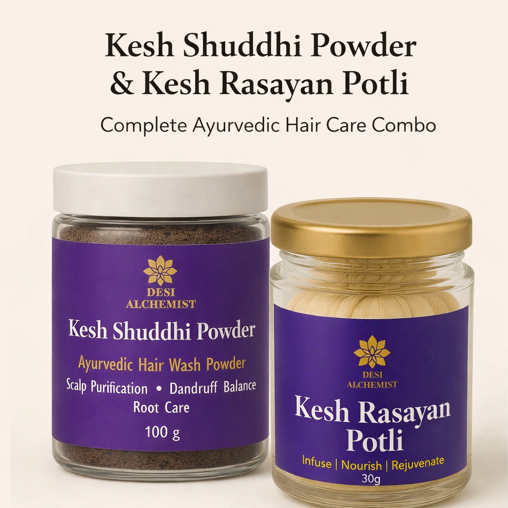 Kesh Sampurna Sanskara (Kesh Shuddhi Powder + Kesh Rasayan Potli)