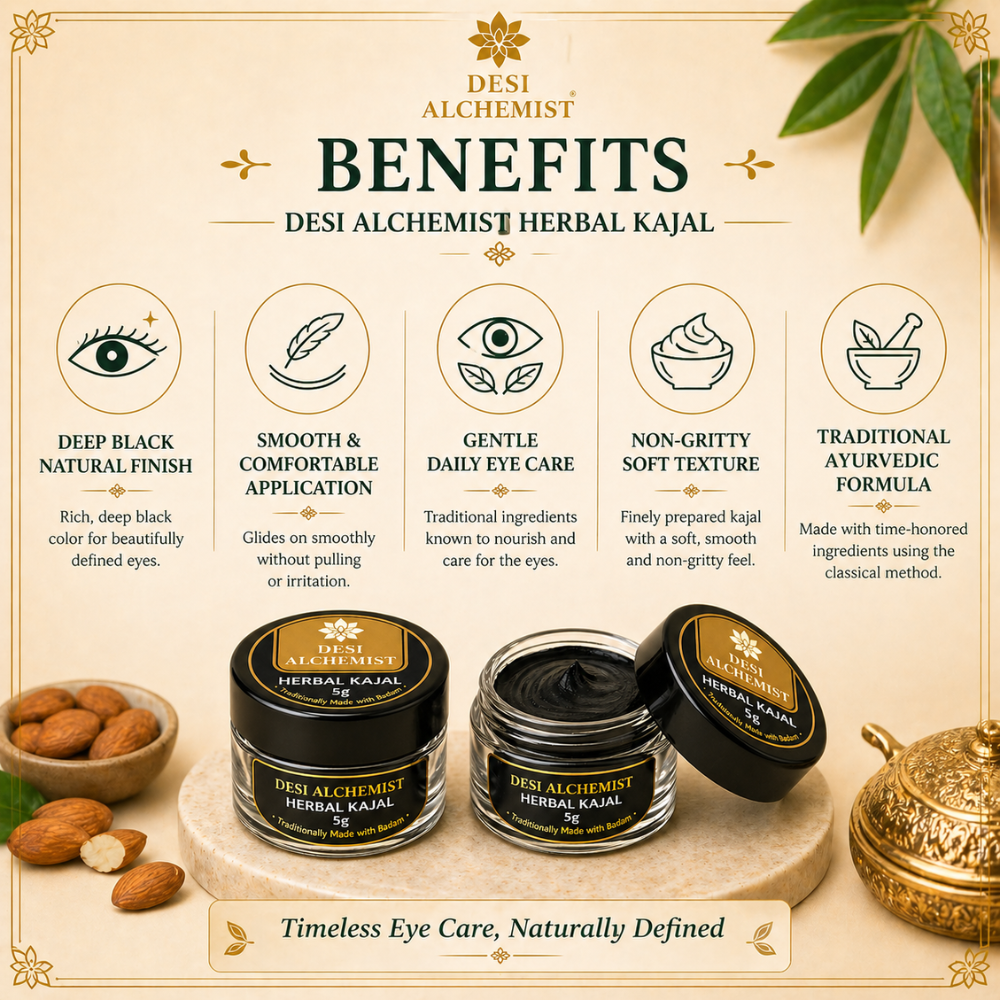 Herbal Kajal 5g – Badam & Ghee Traditional Ayurvedic Eye Kajal