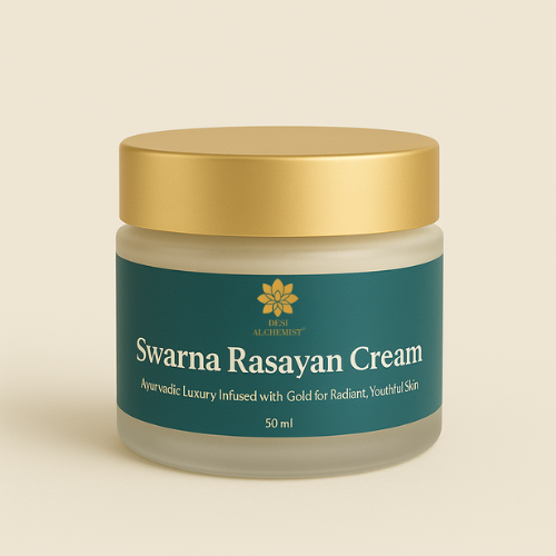 Swarna Rasayan Cream – Luxury Gold-Infused Ayurvedic Rejuvenation