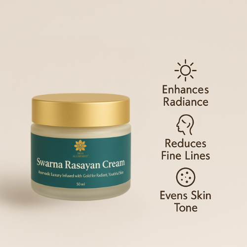 Swarna Rasayan Cream – Luxury Gold-Infused Ayurvedic Rejuvenation