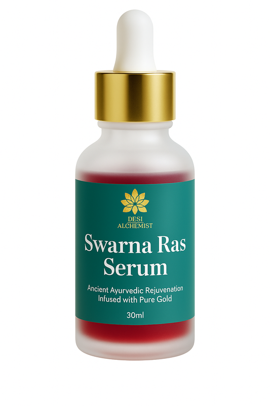Swarna Ras Serum – A luxurious gold-infused Ayurvedic serum
