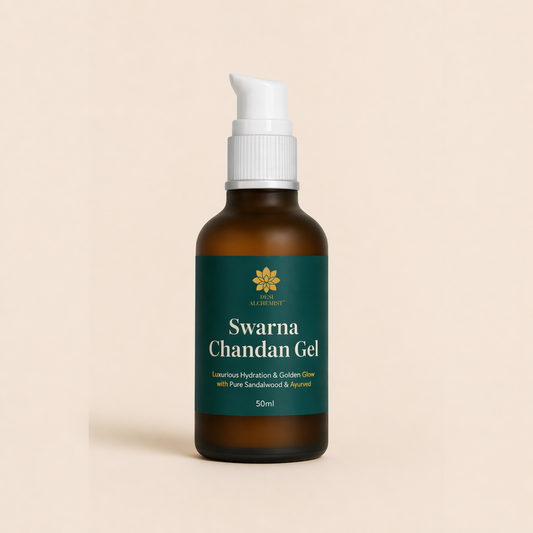 Swarna Chandan Gel – Luxurious Gold & Soothing Sandalwood Hydration