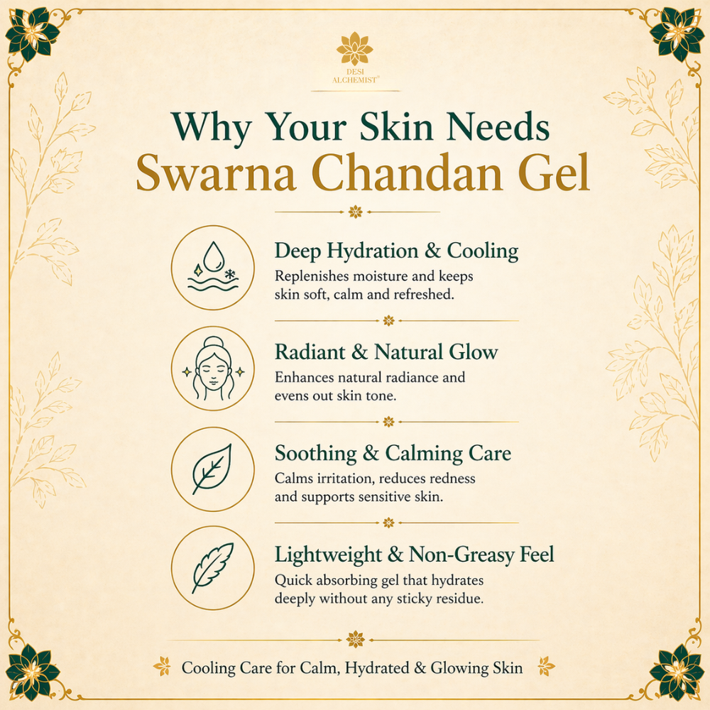 Swarna Chandan Gel – Luxurious Gold & Soothing Sandalwood Hydration