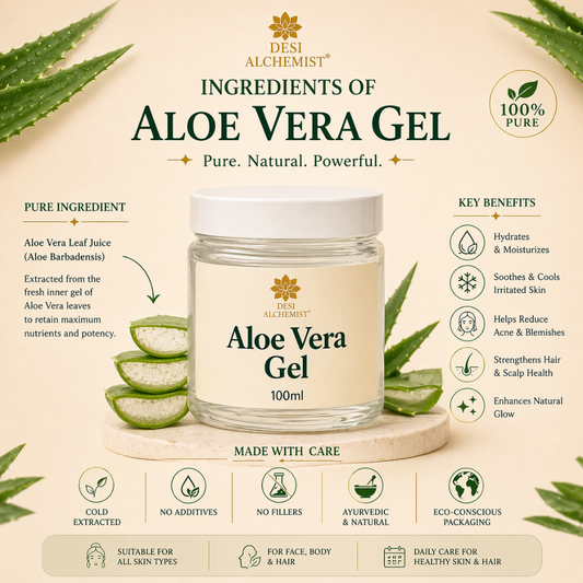 Aloe Vera Gel –  (Pure, Colorless & Fragrance-Free)