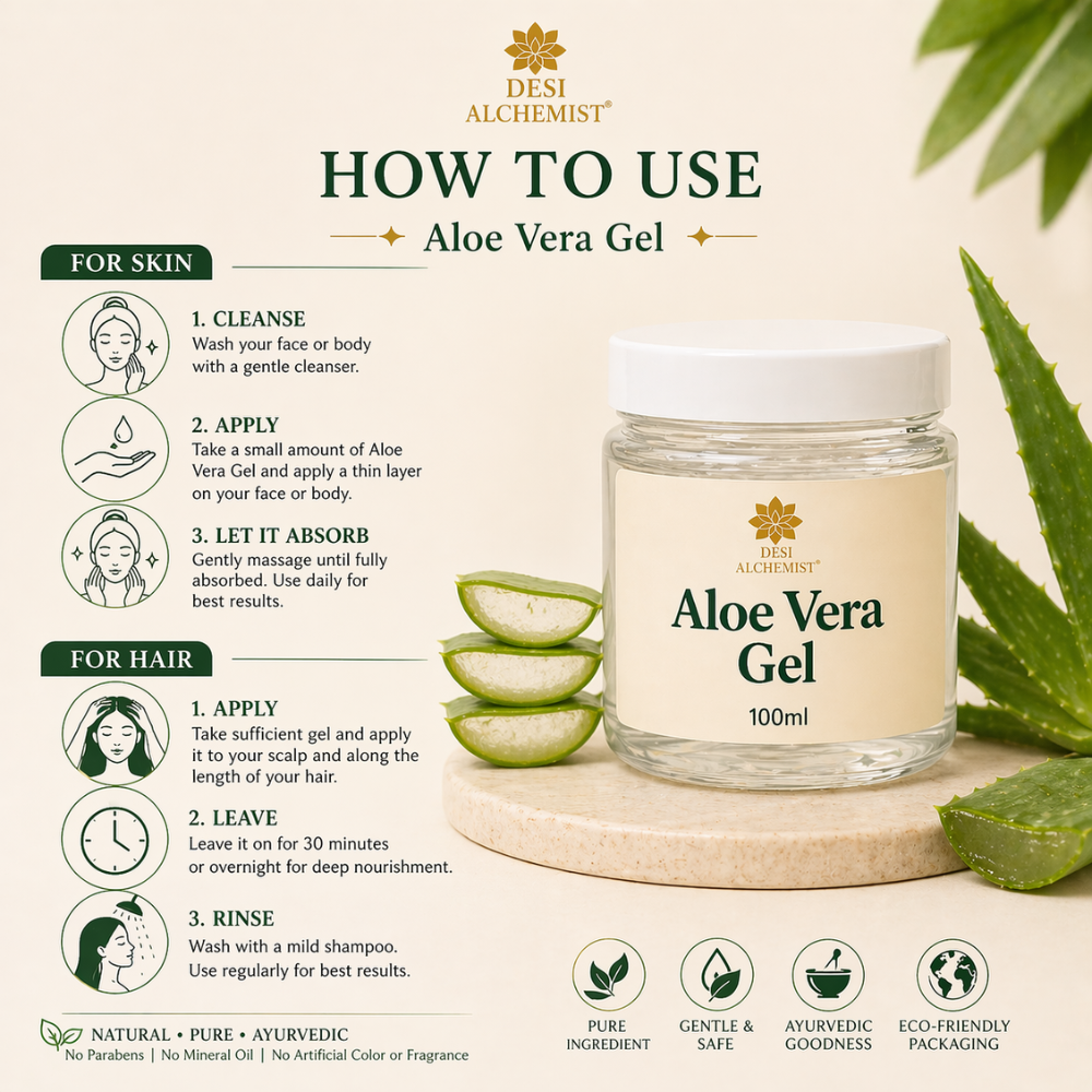 Aloe Vera Gel –  (Pure, Colorless & Fragrance-Free)