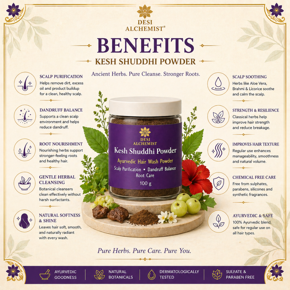 Kesh Shuddhi Churna- Ayurvedic Scalp Purification & Hair Cleansing Powder