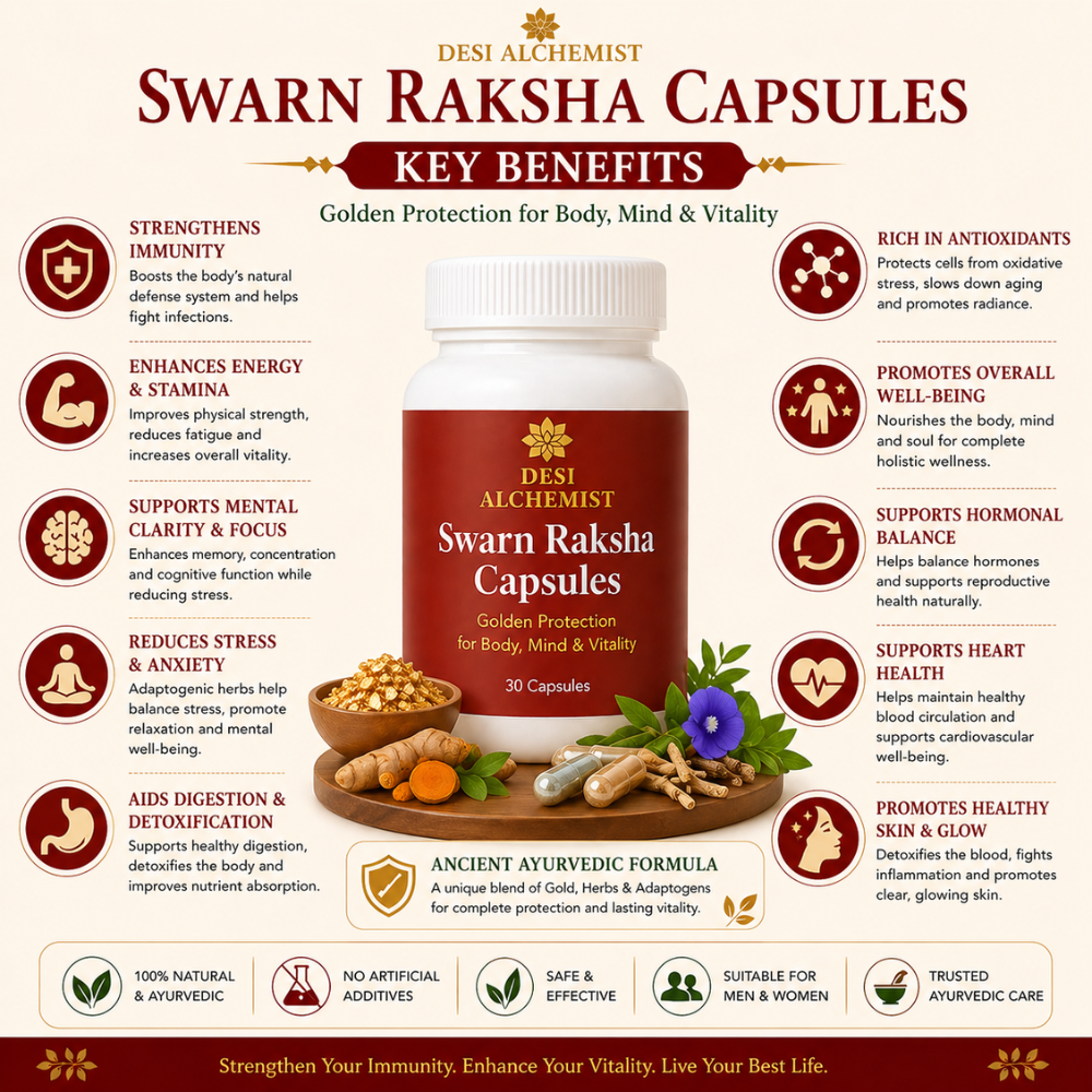 Swarn Raksha Capsules – Ayurvedic Immunity & Vitality Booster