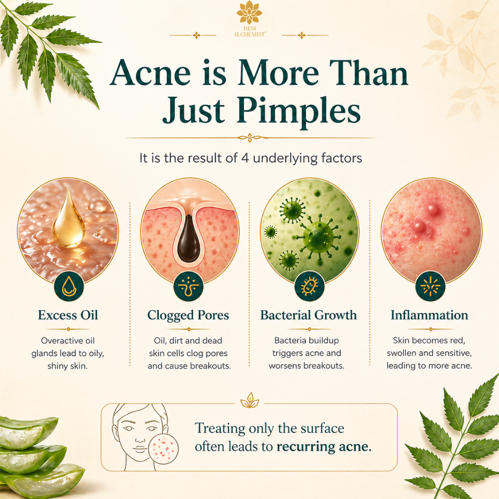Vishuddhi Acne Care Combo Ayurvedic Face Wash + Anti-Pimple Gel for Clear, Balanced Skin