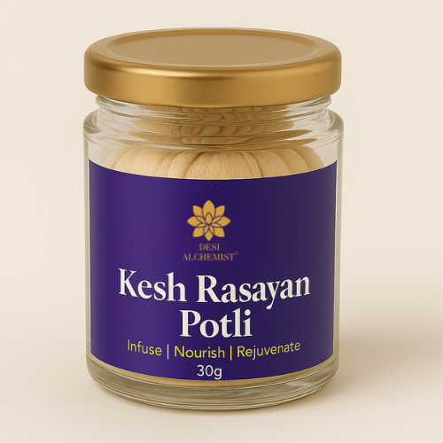 Kesh Rasayan Potli – Ayurvedic Hair Herb Sachet (One-Time Use)