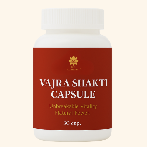 Vajra Shakti Capsules – Ayurvedic Ashwagandha & Shilajit Formula (30 Caps)